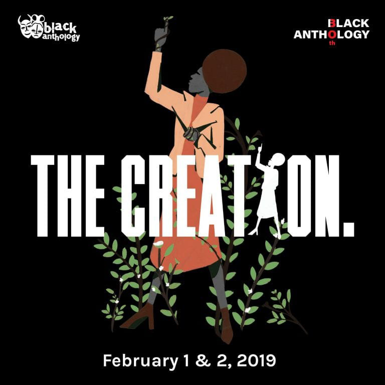 Poster of the 2019 "Black Anthology" production, "The Creation."