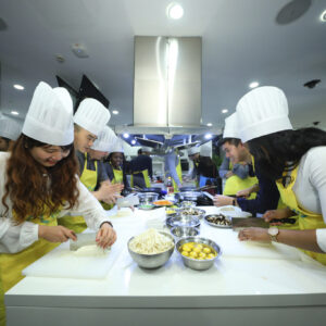 Olin students at cooking class in Shanghai