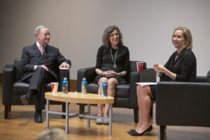 Women’s Society President Kathy Frost with Chancellor Mark S. Wrighton, left, and Risa Zwerling Wrighton