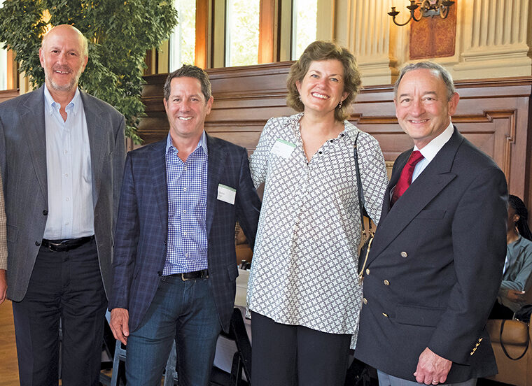 Washington University in St. Louis administrators and faculty welcomed WUSTL alumni with children who are new students arriving for fall semester 2017 with a special luncheon at Holmes Lounge on the Danforth Campus in St. Louis Thursday, Aug. 24, 2017. Photo by Sid Hastings / WUSTL Photos