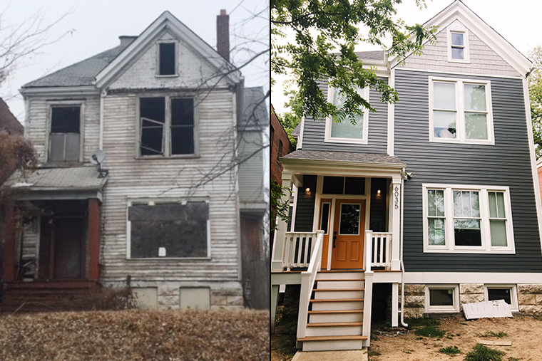 before and after of a house