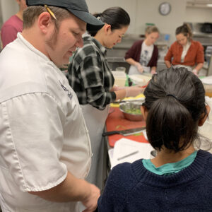 student cooking class