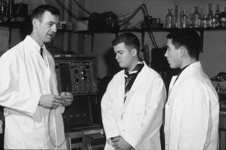 Dr. Danforth at the School of Medicine in 1964.
