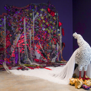 Ebony G. Patterson, when the land is in plumage..., installation view, Contemporary Art Museum St. Louis, Photo by Dusty Kessler