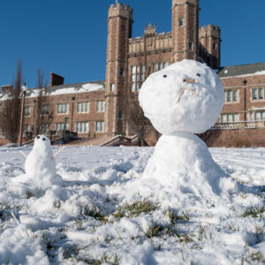 snowman by Brookings Hall