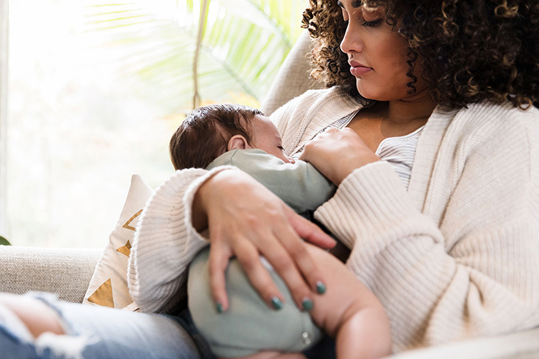 breastfeeding mom and baby