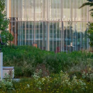 Sumers Welcome Center at sunrise
