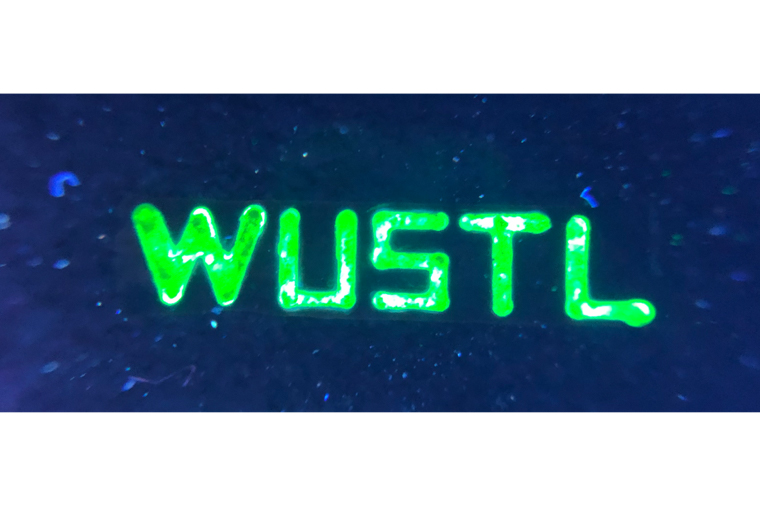"WUSTL" Spelled out using flexible PeLEDs