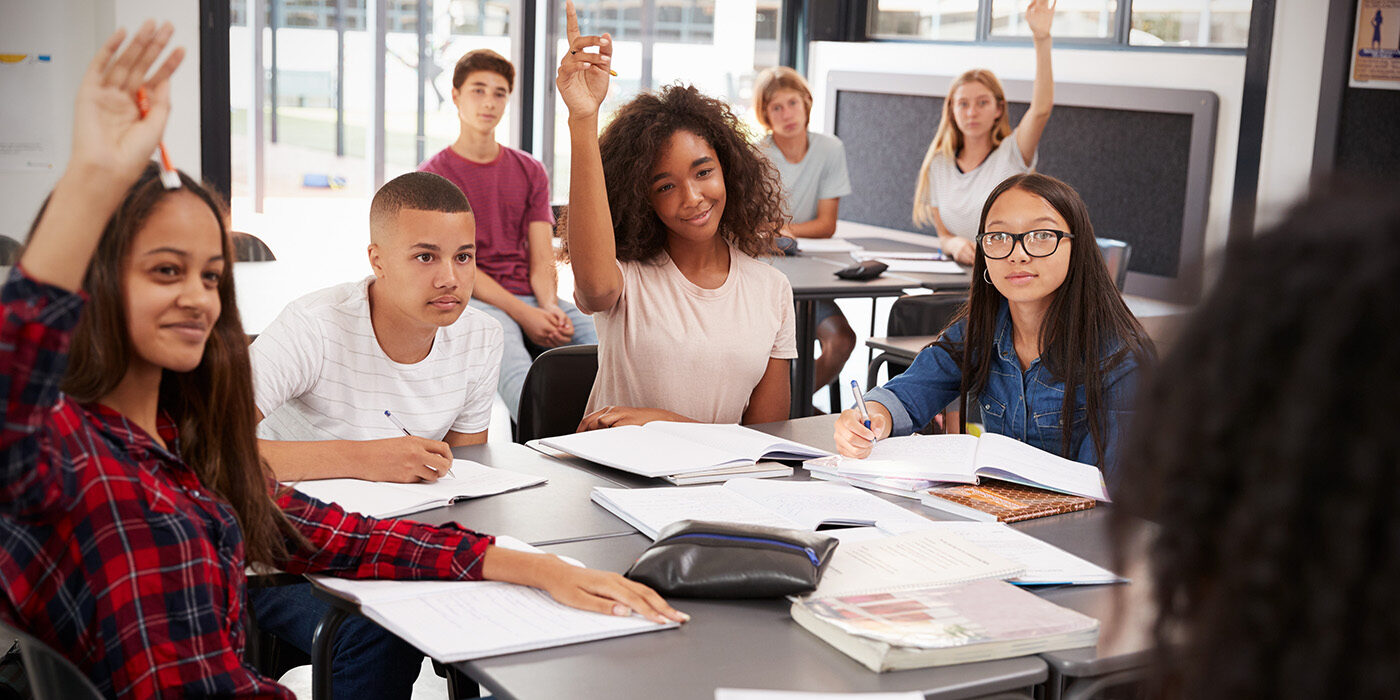 Diverse students in a classroom