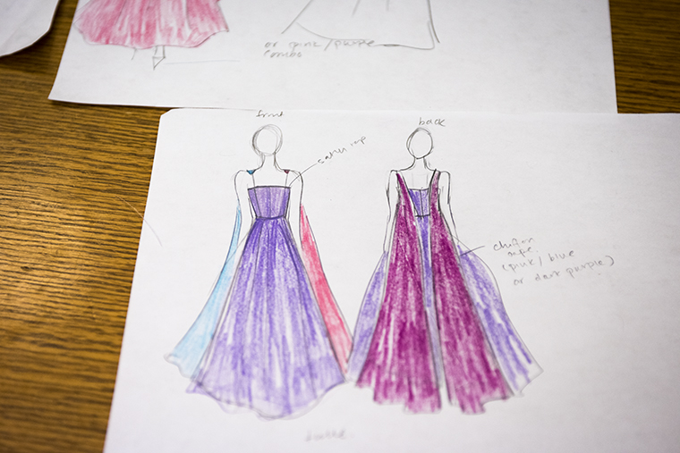 Dress designs created by the 'Made to Model' designers.