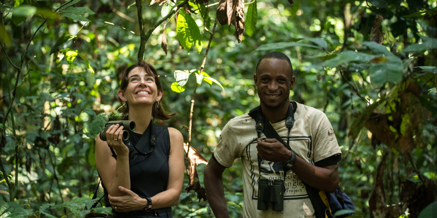 Anthropologist Crickette Sanz in the Congo.