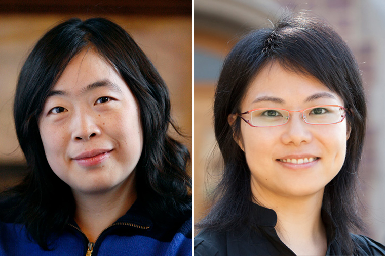 Headshots of Lan Yang and Xuan 'Silvia' Zhang