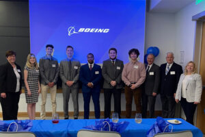 group shot of students selected for the Boeing Accelerated Leadership Program