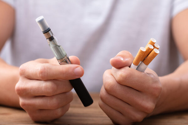 Cigarette smokers who try to quit often end up vaping and smoking