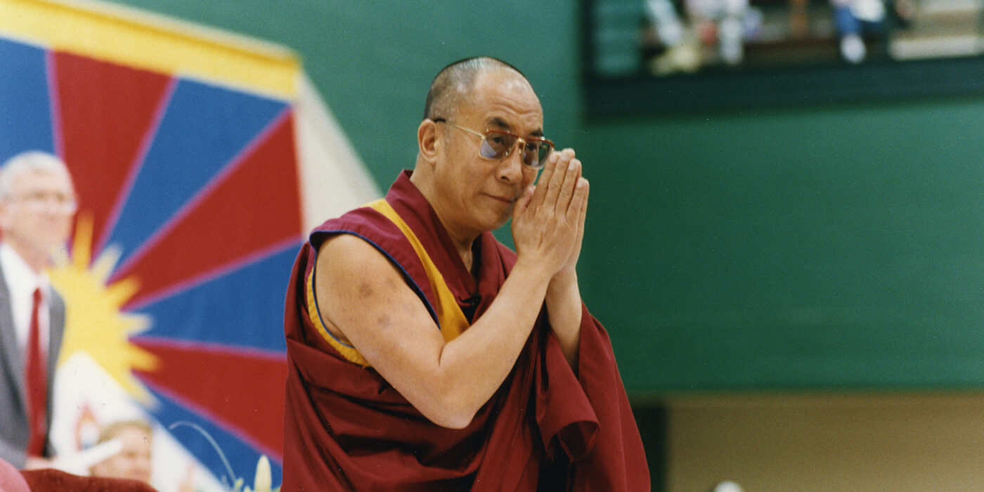 Dalai Lama in the Field House in 1993