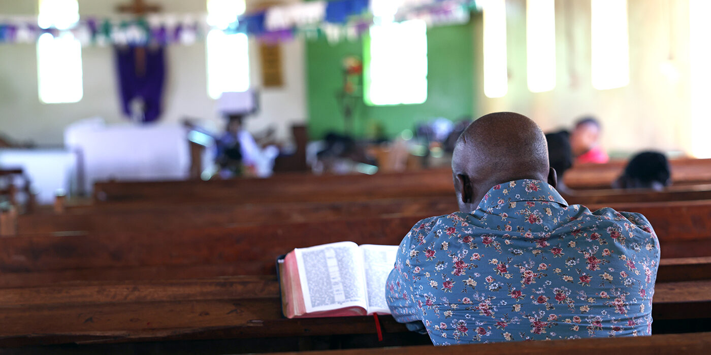 During this summer’s trip to Uganda, Fred Ssewamala visited the church and school he attended as a boy. Education is paramount to Ssewamala and his work in the country. Young people there say, “If you want to make Professor Fred happy, tell him you want to go back to school.” He grins when he hears this, but he also turns serious: “What has made me who I am is education.” (Photo: Thomas Malkowicz/Washington University)