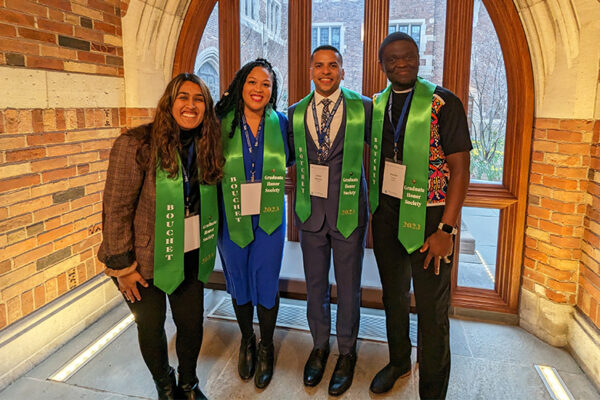 Four inducted into Bouchet Graduate Honor Society