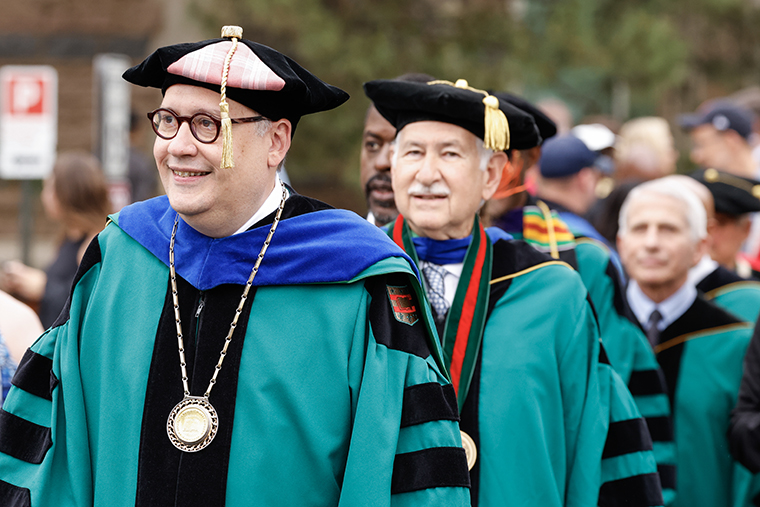 Commencement is a day to celebrate achievements and collaborations among students, faculty and researchers across disciplines — ones that will lead to a greater amplifications of the impact of our work. (Photo: Whitney Curtis/Washington University)