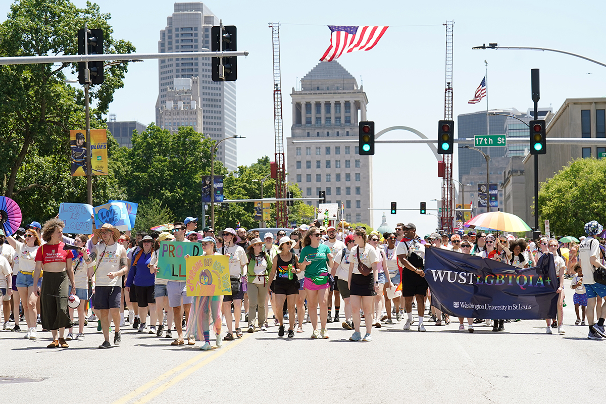 WashU members march at Pride Parade