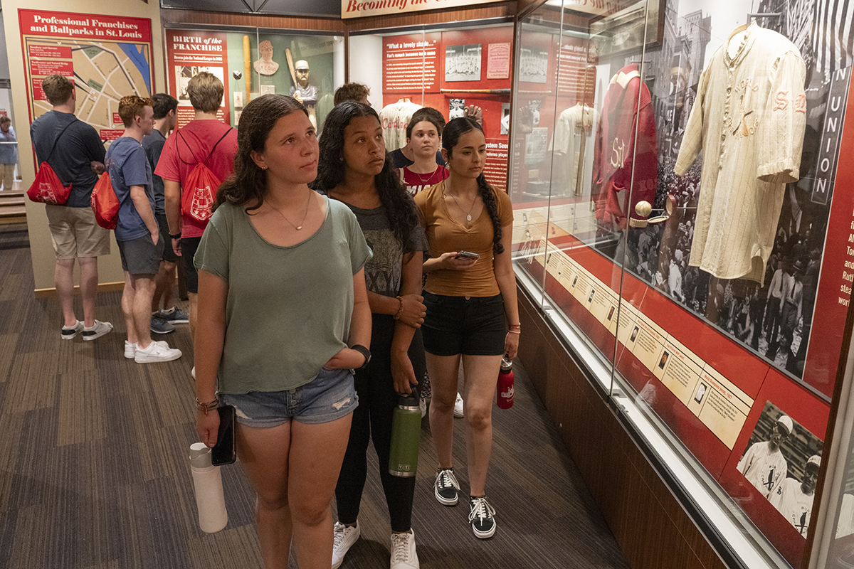Students visit Busch Stadium and the St. Louis Cardinals Hall of Fame Museum