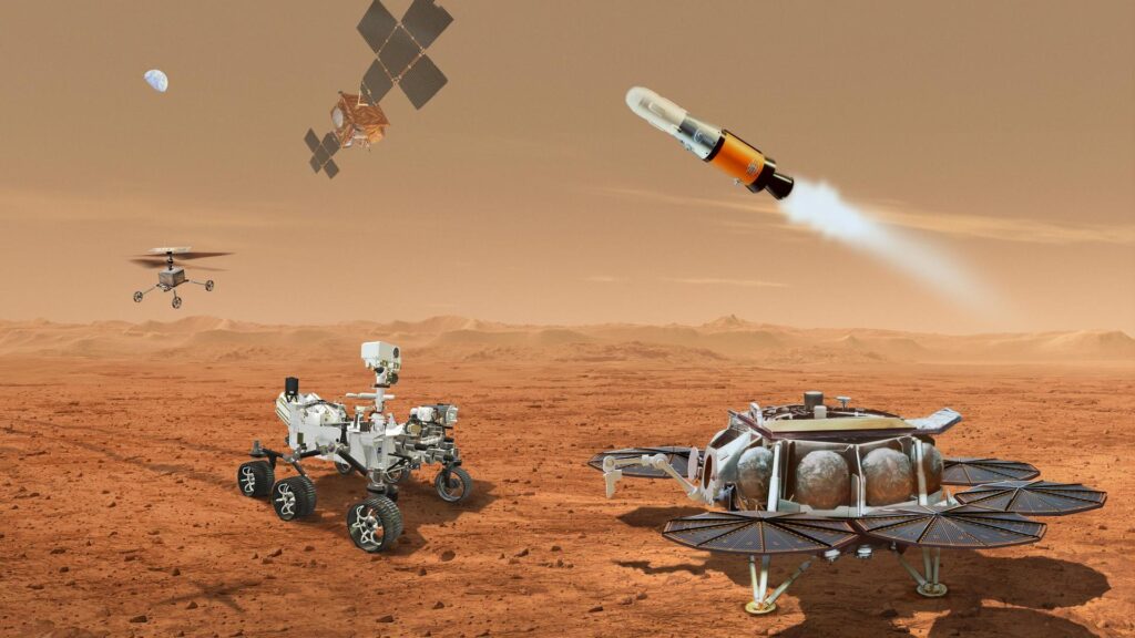 Mars sample return concept illustration
