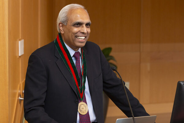Pappu installed as Gene K. Beare Distinguished Professor of Biomedical Engineering