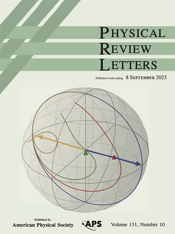 Cover of the Sept. 8 issue of Physical Research Letters