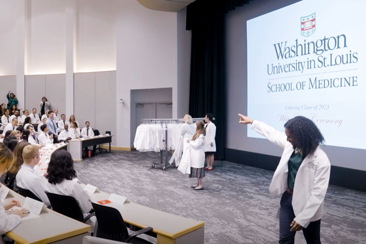 First-year medical students receive their white coats