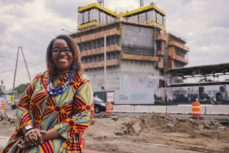 Crystal Marie Moten, AB '04, is curator of collections and exhibitions at the Obama Presidential Center Museum. The museum will open in 2025. (Photo: Taylor Glascock)