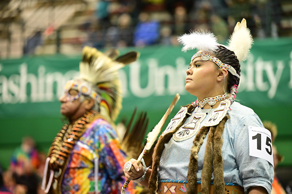 Dancers perform during the 33rd annual Pow Wow