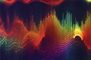 an ai generated image of rainbow colored audio waves